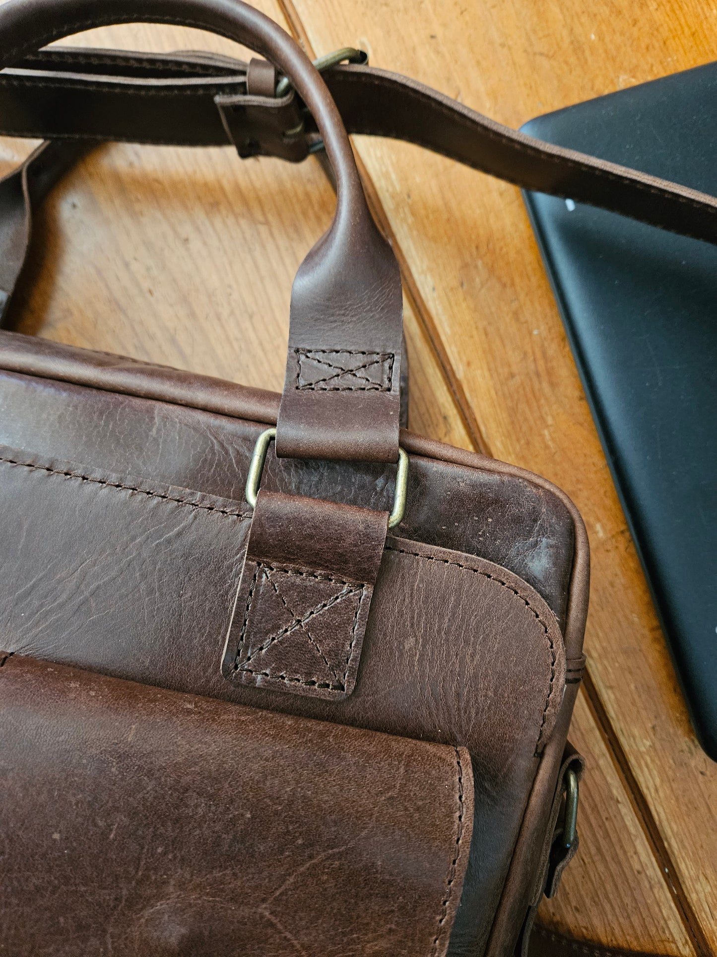 Leather laptop bag