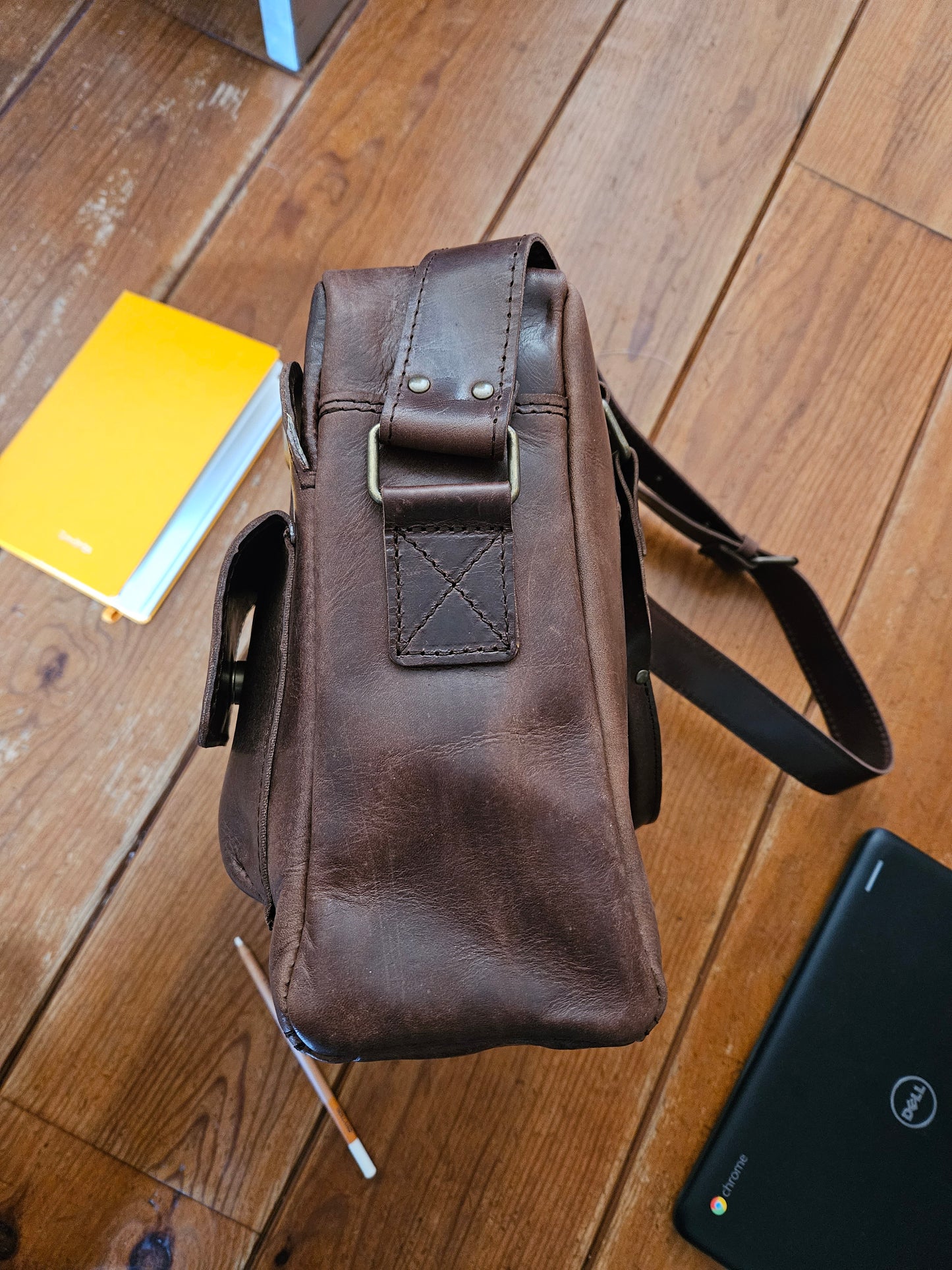 Leather laptop bag
