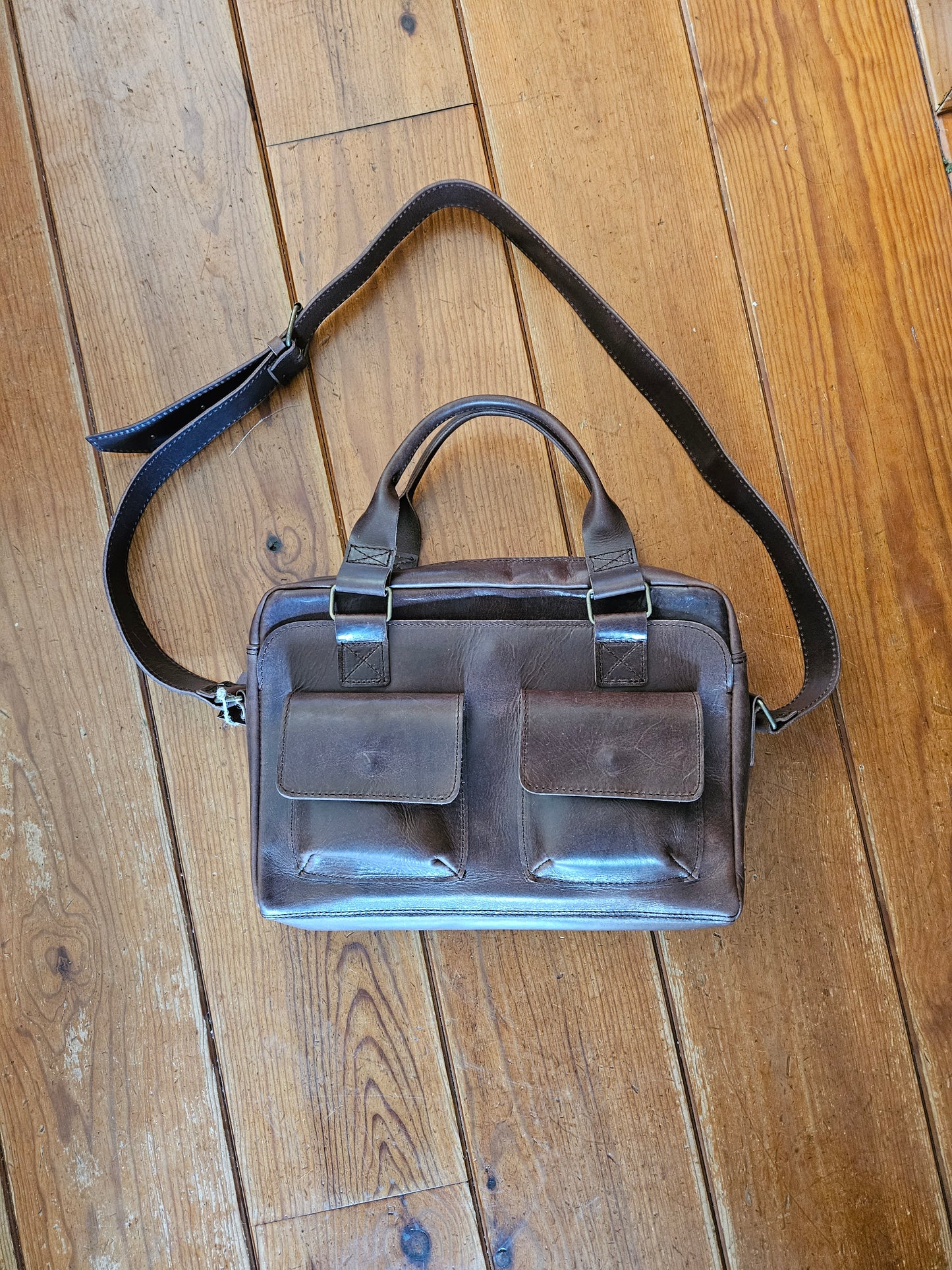 Leather laptop bag