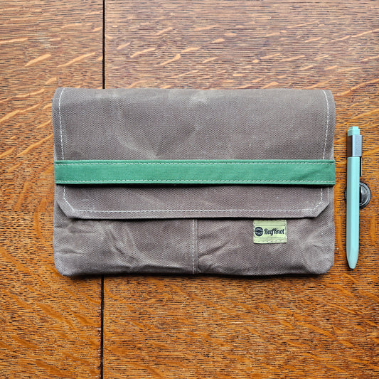 Waxed canvas pouch for A5 Notebook & or utilities