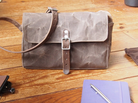 Crossbody Bag made with waxed canvas
